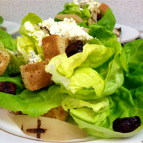 Grilled Pear Cherry Chicken Blue Cheese Salad
