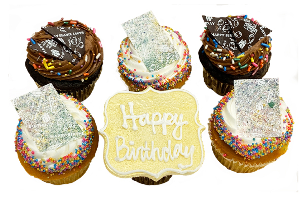 6-Pack Birthday Cupcakes